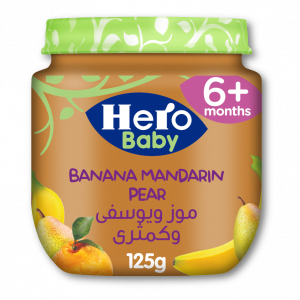 HERO BABY BANANA MANDARIN PEAR JAR 125 GM